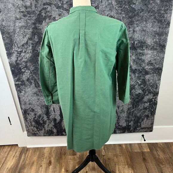 Pomander Place Tuckernuck Green Polly Dress Mini Cotton 3/4 Sleeve Popover M - Picture 5 of 12